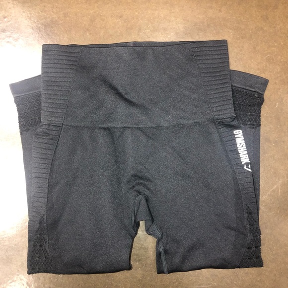 Gymshark Energy seamless blk crop leggings size xs - Picture 3 of 8